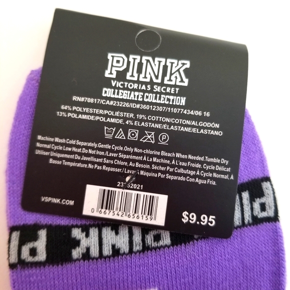 VICTORIA'S SECRET PINK ANKLE SOX - Picture 3 of 4